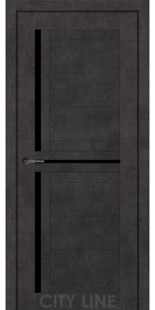 Межкомнатные двери CityLine Express FLORUS korfad-express-florus-oniks-sirii-oscar-collection-s-cernym-steklom